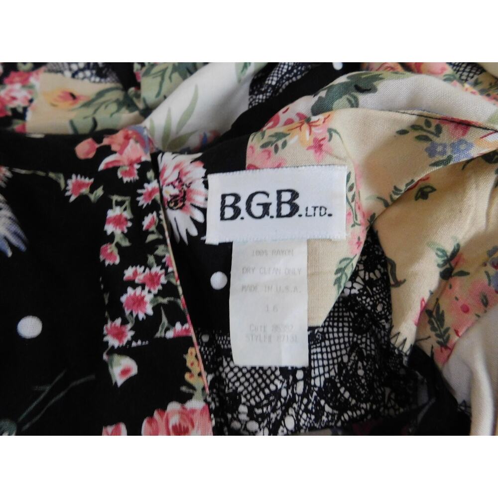 Woman Jacket Blazer 16 Patchwork Multi Color Flor… - image 6